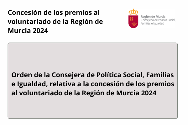 Premios al Voluntariado de la Región de Murcia 2024